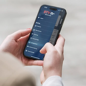 BTV App zu sehen auf einem Smartphone